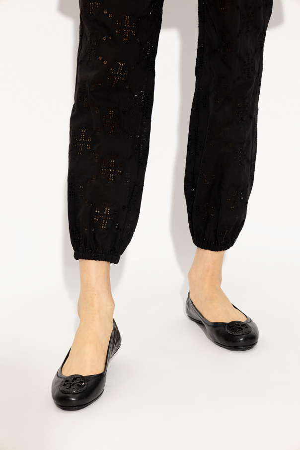 Tory burch on sale minnie flats black